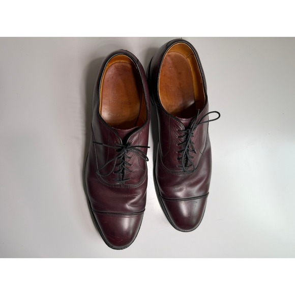 Allen Edmonds Park Avenue Mens 13 D Burgundy Leather Cap Toe Oxford Shoes 5875 - Picture 3 of 10